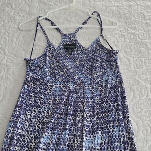 Cynthia Rowley Blue and White Geometric Dress